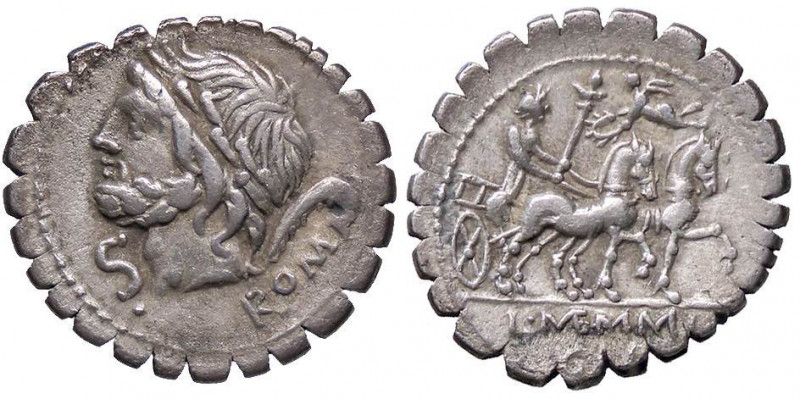 ROMANE REPUBBLICANE - MEMMIA - L. Memmius Galeria (106 a.C.) - Denario serrato -...