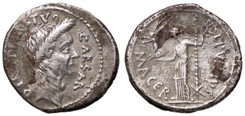 ROMANE IMPERIALI - Giulio Cesare († 44 a.C.) - Denario - Testa di Giulio Cesare ...