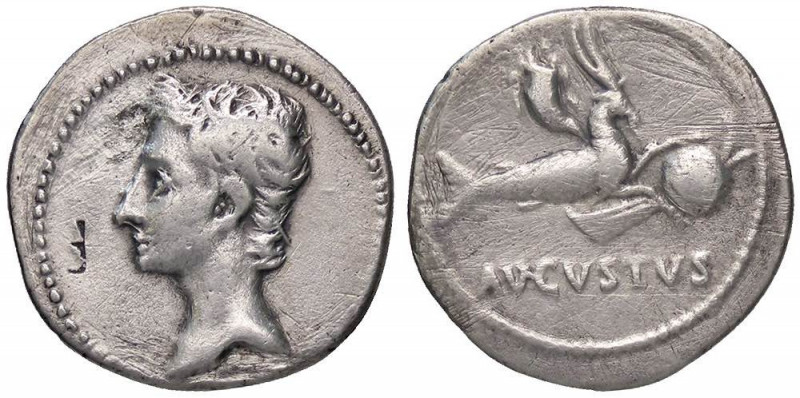 ROMANE IMPERIALI - Augusto (27 a.C.-14 d.C.) - Denario - Testa a s. /R Capricorn...