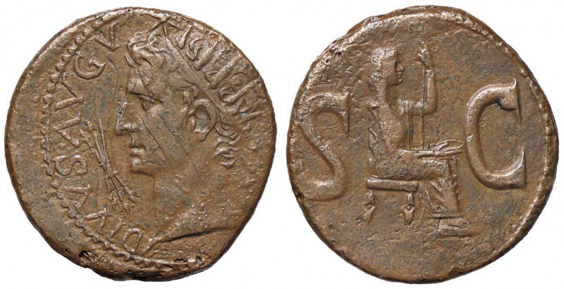 ROMANE IMPERIALI - Augusto (27 a.C.-14 d.C.) - Dupondio - Testa radiata a s.; da...