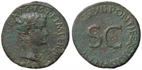 ROMANE IMPERIALI - Tiberio (14-37) - Asse - Testa a d. /R SC entro corona C. 27 (AE g. 10,72)
BB