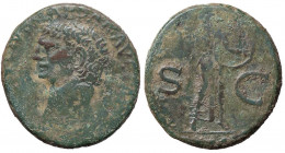 ROMANE IMPERIALI - Claudio (41-54) - Asse - Testa a s. /R Pallade andante a d. con lancia e scudo C. 84; RIC 100 (AE g. 10,94) Patina verde
qBB