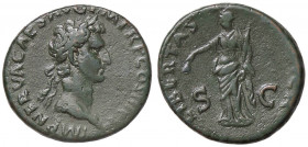 ROMANE IMPERIALI - Nerva (96-98) - Asse - Testa laureata a d. /R La Libertà stante a s. con berretto e scettro C. 115 (AE g. 11,81)
BB+