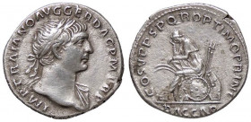 ROMANE IMPERIALI - Traiano (98-117) - Denario - Busto laureato a d. /R La Dacia pensierosa seduta a s. su degli scudi C. 120; RIC 98 (AG g. 3,31)
BB-...
