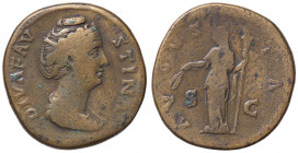 ROMANE IMPERIALI - Faustina I (moglie di A. Pio) - Sesterzio - Busto drappeggiato a d. /R Cerere velata stante a s. con spighe e torcia C. 88 (AE g. 2...