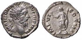 ROMANE IMPERIALI - Marco Aurelio (161-180) - Denario - Testa laureata a d. /R Marco Aurelio stante a s. con ramo e scettro C. 305 (AG g. 2,85)
BB-SPL