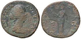 ROMANE IMPERIALI - Faustina II (moglie di M. Aurelio) - Sesterzio - Busto drappeggiato a d. /R Diana stante a s. con torcia accesa (AE g. 23,61)
qBB