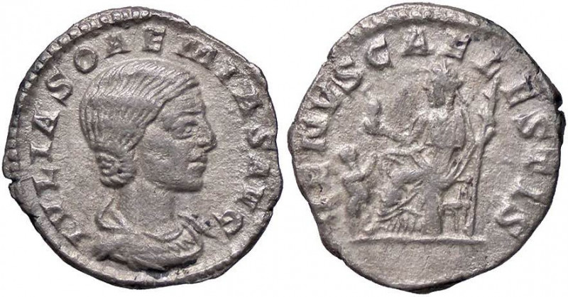 ROMANE IMPERIALI - Giulia Soemia (madre di Elagabalo) - Denario - Busto a d. /R ...