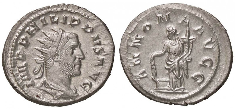ROMANE IMPERIALI - Filippo I (244-249) - Antoniniano - Busto radiato e drappeggi...