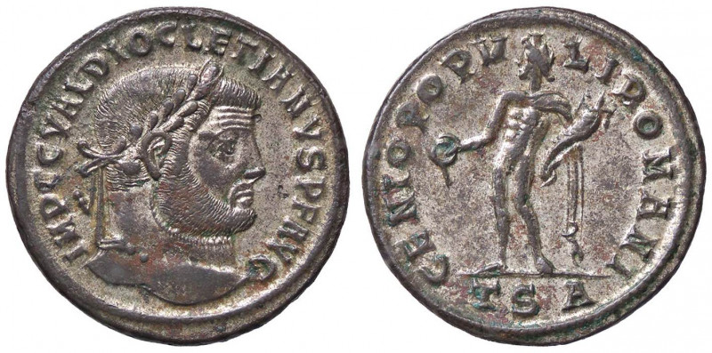 ROMANE IMPERIALI - Diocleziano (284-305) - Follis (Tessalonica) - Testa laureata...