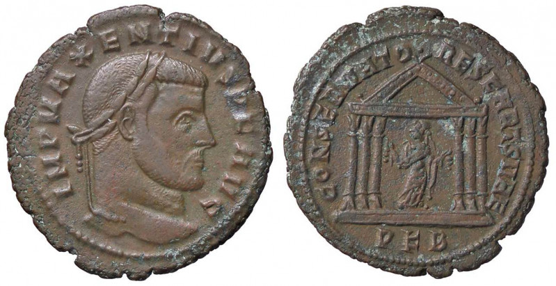 ROMANE IMPERIALI - Massenzio (306-312) - Follis - Testa laureata a d. /R Figura ...