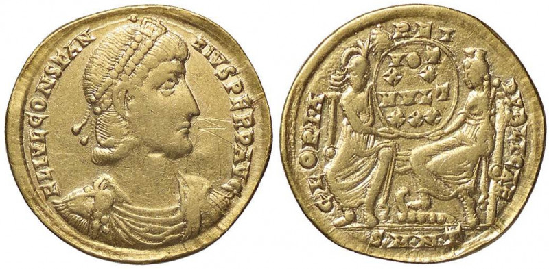 ROMANE IMPERIALI - Costanzo II (337-361) - Solido (Nicomedia) - Busto diademato ...