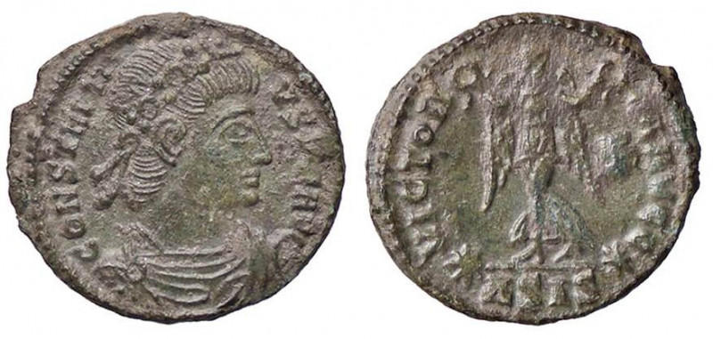 ROMANE IMPERIALI - Costanzo II (337-361) - AE 4 (Siscia) - Busto diademato e dra...