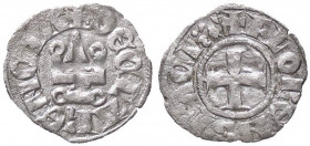 LE CROCIATE - CHIARENZA - Florent de Hainaut (1289-1297) - Denaro tornese - Castello /R Croce patente Gamb. 205 R (MI g. 0,52)
BB