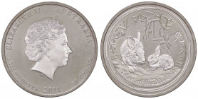 ESTERE - AUSTRALIA - Elisabetta II (1952) - 50 Cents 2011 - Anno del coniglio AG
FS