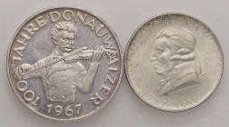 ESTERE - AUSTRIA - Seconda Repubblica (1945) - 50 Scellini 1967 - 100 del Danubio Blu Kr. 2902 R AG Segnetto, assieme a 2 scellini 1932 - Lotto di 2 m...
