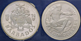 ESTERE - BARBADOS - Elisabetta II (1952) - 10 Dollari 1974 Kr. 17a AG In confezione
FS