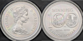 ESTERE - CANADA - Elisabetta II (1952) - Dollaro 1974 - Winnipeg Kr. 88a AG In confezione
FDC