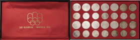 ESTERE - CANADA - Elisabetta II (1952) - Serie 1973-1976 - Olimpiadi AG Giro completo delle 28 monete delle olimpiadi In confezione, alcune monete son...