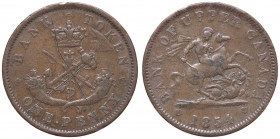 ESTERE - CANADA-UPPER CANADA - Vittoria (1837-1901) - Token 1854 Kr. TN3 CU da 1 penny
qBB