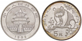 ESTERE - CINA - Repubblica Popolare Cinese (1912) - 5 Yuan 1993 - Panda AG
FS