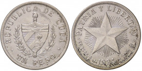 ESTERE - CUBA - Repubblica - Peso 1934 Kr. 15.2 AG Segni al D/
BB