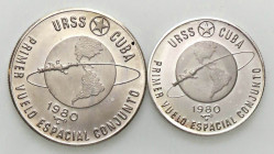 ESTERE - CUBA - Repubblica - Dittico 1980 - Volo spaziale congiunto AG 5 e 10 pesos
FDC