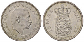 ESTERE - DANIMARCA - Cristiano X (1912-1947) - 2 Corone 1937 - 25 anniversario del regno Kr. 830 AG
SPL-FDC