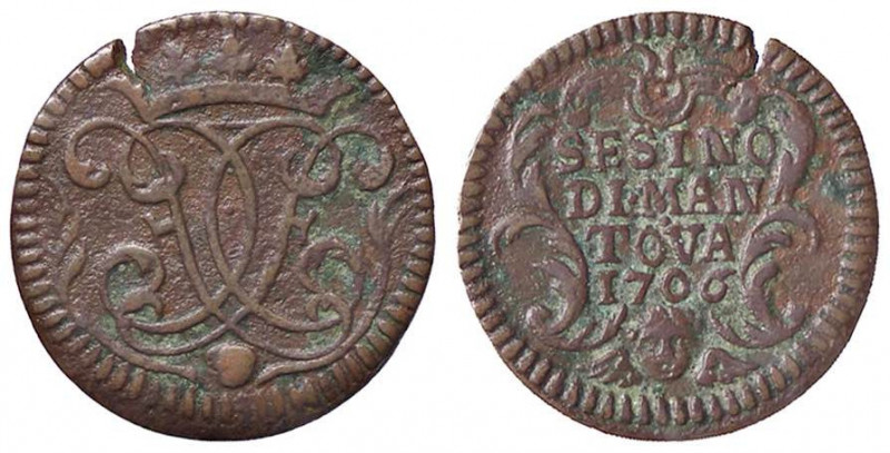 ZECCHE ITALIANE - MANTOVA - Ferdinando Carlo Gonzaga-Nevers (1669-1707) - Sesino...