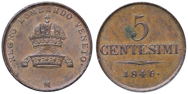 ZECCHE ITALIANE - MILANO - Ferdinando I d'Asburgo-Lorena (1835-1848) - 5 Centesi...