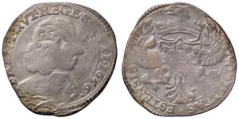 ZECCHE ITALIANE - MODENA - Francesco I d'Este (1629-1658) - Mezza lira 1656 CNI ...