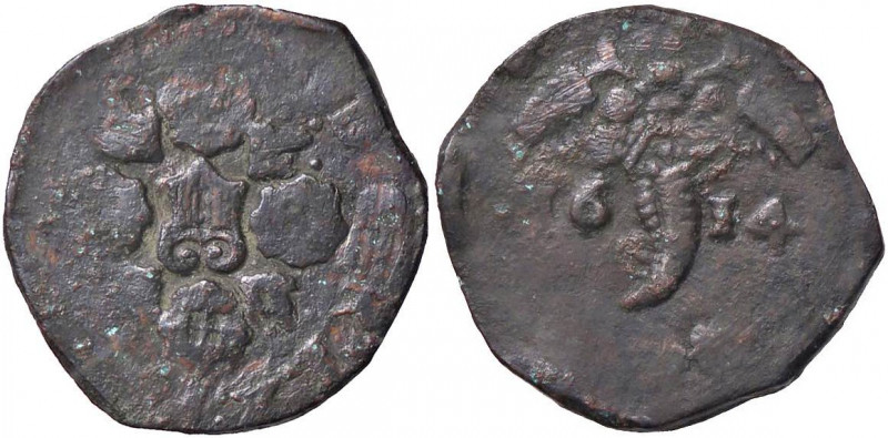 ZECCHE ITALIANE - NAPOLI - Filippo III (1598-1621) - Tornese 1614 P.R. 48; MIR 2...