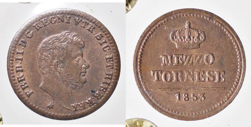 ZECCHE ITALIANE - NAPOLI - Ferdinando II di Borbone (1830-1859) - Mezzo tornese ...