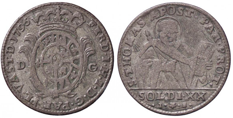 ZECCHE ITALIANE - PARMA - Ferdinando di Borbone (1765-1802) - 20 Soldi 1795 Mont...