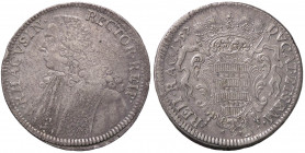 ZECCHE ITALIANE - RAGUSA - Monete con data (1592-1806) - Tallero rettorale 1757 CNI 286/87 R AG Secondo 7 ribattuto su 0 Colpetto
BB-SPL