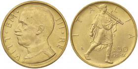 SAVOIA - Vittorio Emanuele III (1900-1943) - 50 Lire 1931 IX Littore Pag. 657; Mont. 37 AU Colpetto
SPL-FDC