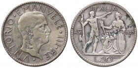 SAVOIA - Vittorio Emanuele III (1900-1943) - 20 Lire 1927 A VI Littore (AG g. 15,24) Falso d'epoca
qBB