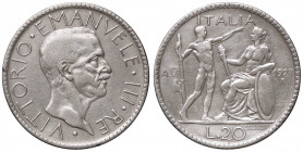 SAVOIA - Vittorio Emanuele III (1900-1943) - 20 Lire 1927 A VI Littore Pag. 672; Mont. 65 AG
qBB