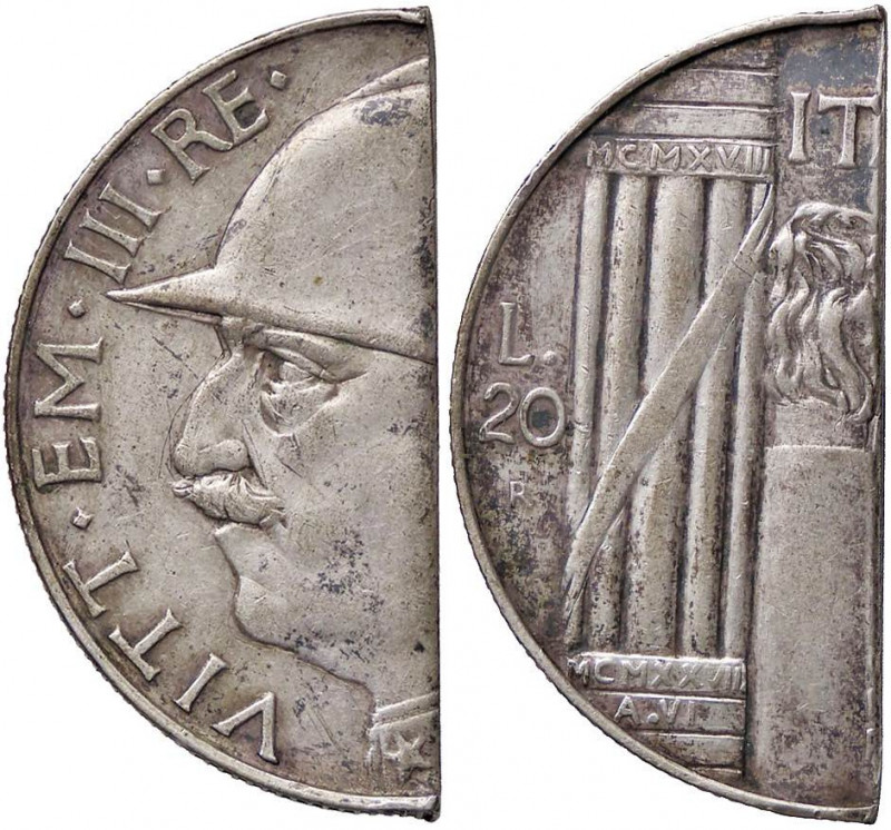 SAVOIA - Vittorio Emanuele III (1900-1943) - 20 Lire 1928 Elmetto Pag. 680; Mont...