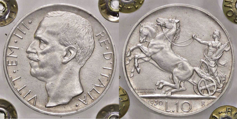 SAVOIA - Vittorio Emanuele III (1900-1943) - 10 Lire 1930 Biga Pag. 695; Mont. 9...