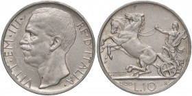 SAVOIA - Vittorio Emanuele III (1900-1943) - 10 Lire 1930 Biga Pag. 695; Mont. 95 R AG
BB+
