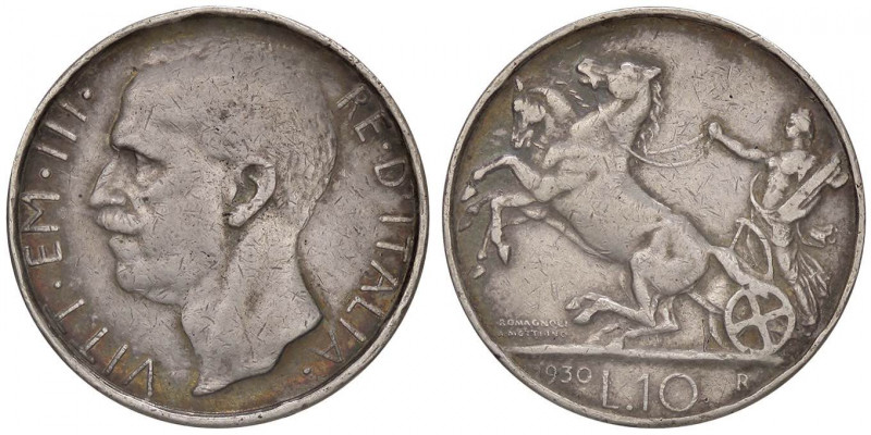 SAVOIA - Vittorio Emanuele III (1900-1943) - 10 Lire 1930 Biga Pag. 695; Mont. 9...