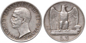 SAVOIA - Vittorio Emanuele III (1900-1943) - 5 Lire 1928 ** Aquiletta Pag. 711a; Mont. 122 RR AG
BB+
