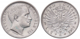 SAVOIA - Vittorio Emanuele III (1900-1943) - 2 Lire 1902 Aquila Pag. 726; Mont. 141 R AG
qSPL/SPL+