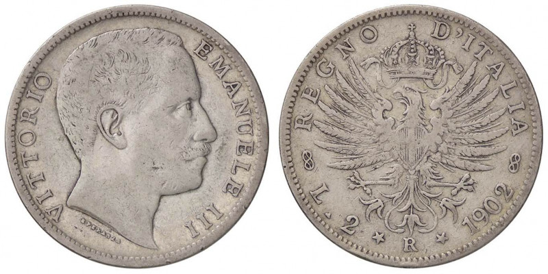 SAVOIA - Vittorio Emanuele III (1900-1943) - 2 Lire 1902 Aquila Pag. 726; Mont. ...