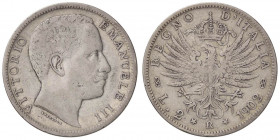 SAVOIA - Vittorio Emanuele III (1900-1943) - 2 Lire 1902 Aquila Pag. 726; Mont. 141 R AG
qBB
