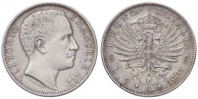 SAVOIA - Vittorio Emanuele III (1900-1943) - 2 Lire 1903 Aquila Pag. 727; Mont. 142 RRR AG
BB-SPL