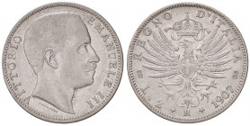 SAVOIA - Vittorio Emanuele III (1900-1943) - 2 Lire 1907 Aquila Pag. 731; Mont. 146 AG
BB+