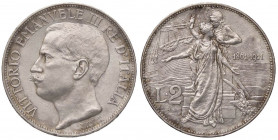 SAVOIA - Vittorio Emanuele III (1900-1943) - 2 Lire 1911 Cinquantenario Pag. 736; Mont. 152 AG Leggera patina
qFDC