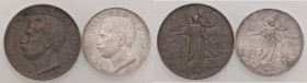 SAVOIA - Vittorio Emanuele III (1900-1943) - 2 Lire 1911 Cinquantenario Pag. 736; Mont. 152 AG Assieme a 10 centesimi - Lotto di 2 monete
BB+